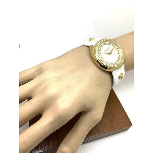 Versus by Versace Women's Watch VSPHF2921 Gold Case White Leather Band 3… - Picture 5 of 14